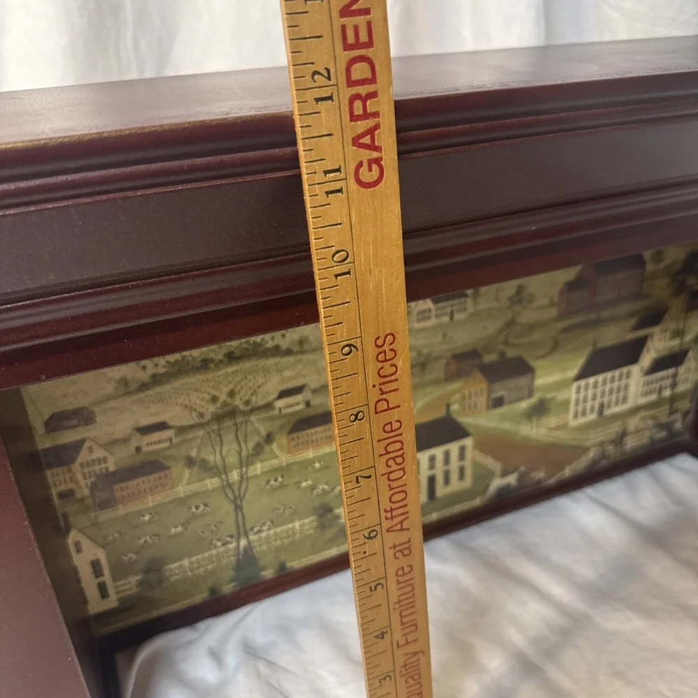Vintage Cherry Mantle Shelf Dan Coble Folk Art Americana Equestrian Cottagecore